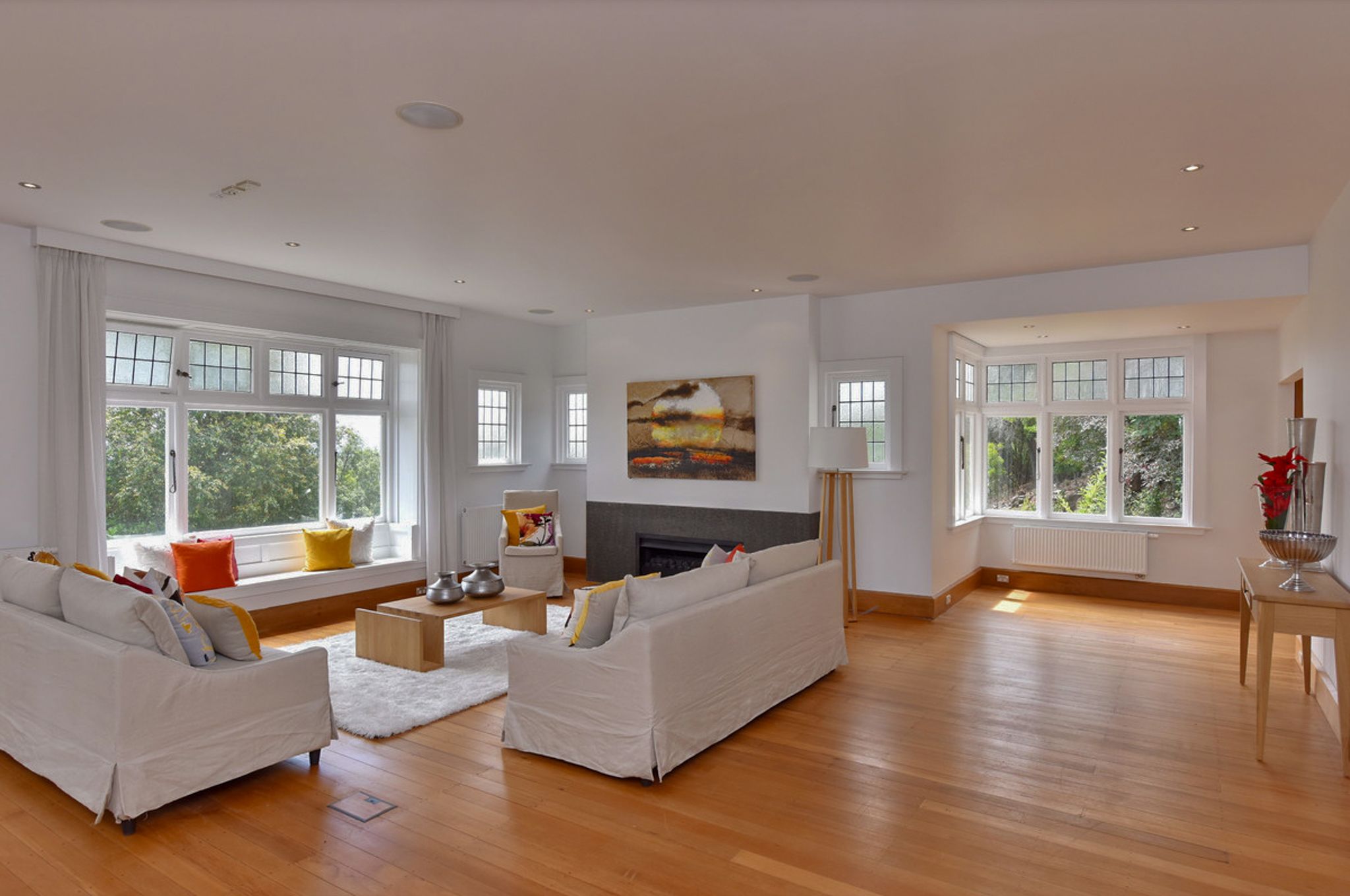 lounge towards fire place